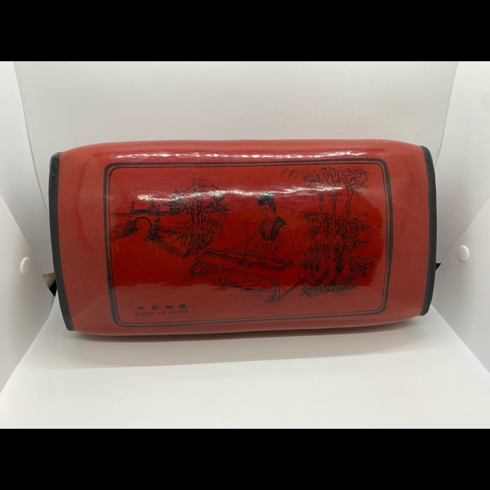 Vintage Chinese Carved Wood Skin Headrests Buddhism Meditation Health Pillow‎